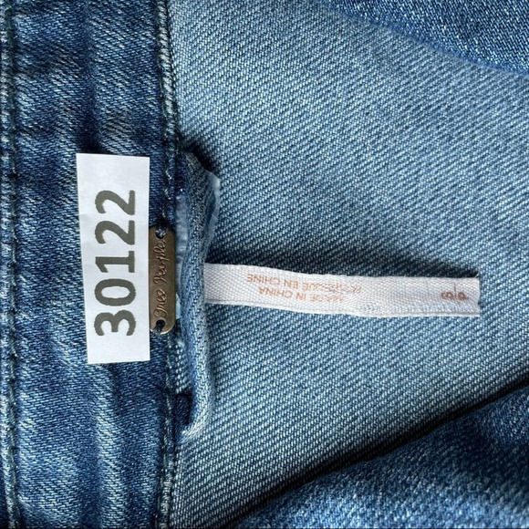 FREE PEOPLE CROPPED MOTO MOD ZIPPER DENIM JACKET - SP - Picture 4 of 5